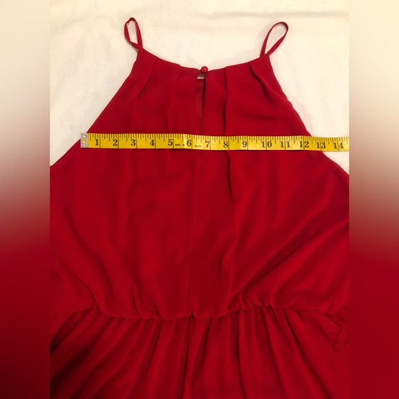 By & By red dress with thin straps and elastic waist, Xl - Picture 10 of 13